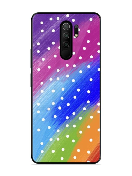 Rainbow Polka Dot Dream Glossy Soft Edge Case for Poco M2 Reloaded Chachhi