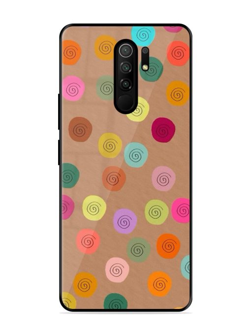 Swirly Dots On Kraft Glossy Soft Edge Case for Poco M2 Reloaded Chachhi