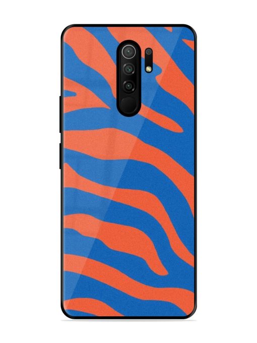 Zebra Stripes In Blue And Orange Glossy Soft Edge Case for Poco M2 Reloaded Chachhi