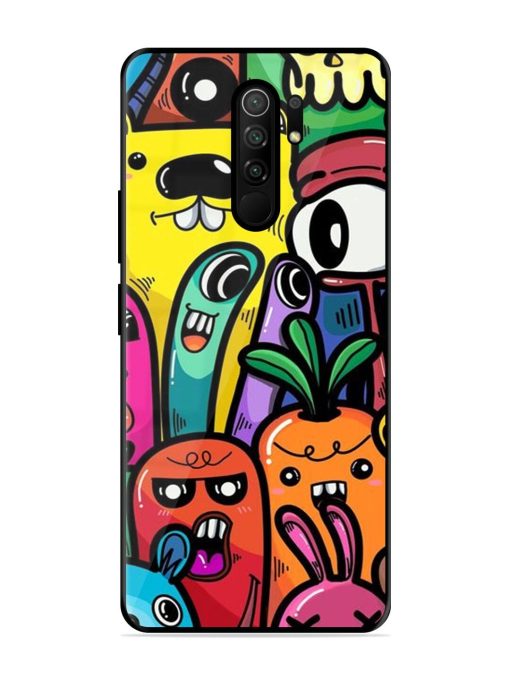 Whimsical Doodle Chaos Glossy Soft Edge Case for Poco M2 Reloaded Chachhi