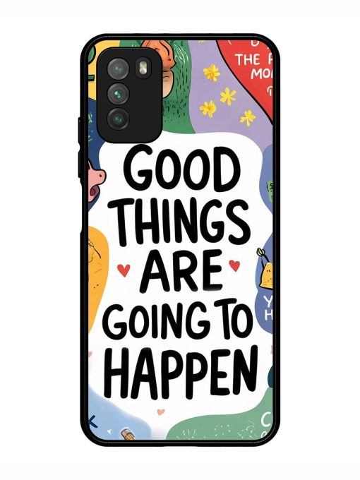 Uplifting Scribbles Glossy Soft Edge Case for Poco M3 Chachhi