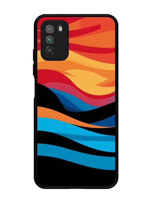 Blazing Currents Glossy Soft Edge Case for Poco M3