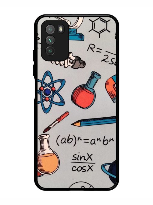 Science Doodle Glossy Soft Edge Case for Poco M3 Chachhi