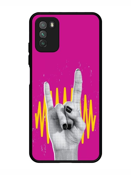 Rock Hand Glossy Soft Edge Case for Poco M3