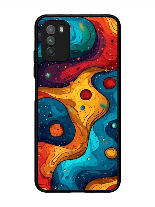 Cosmic Swirl Glossy Soft Edge Case for Poco M3 Chachhi