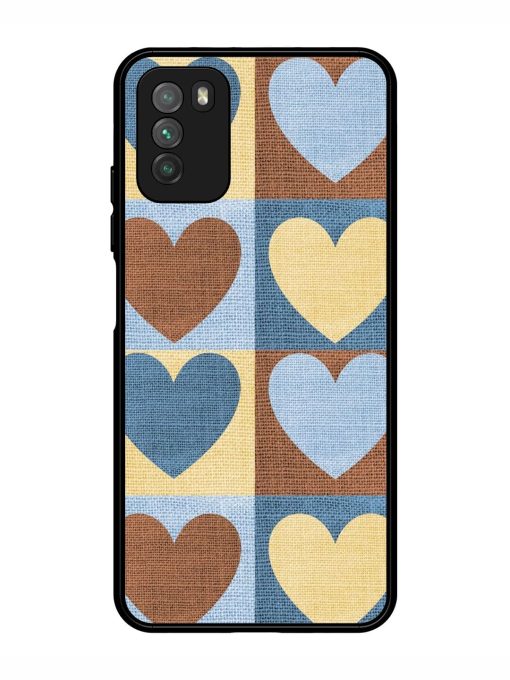 Hearts On Canvas Glossy Soft Edge Case for Poco M3 Chachhi