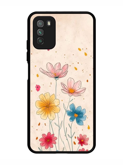 Delicate Bloom Glossy Soft Edge Case for Poco M3 Chachhi