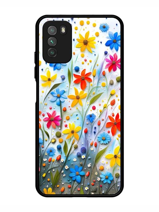 Vibrant Floral Glossy Soft Edge Case for Poco M3 Chachhi