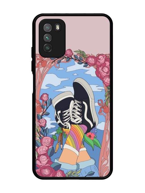 Floral Fantasy Glossy Soft Edge Case for Poco M3 Chachhi