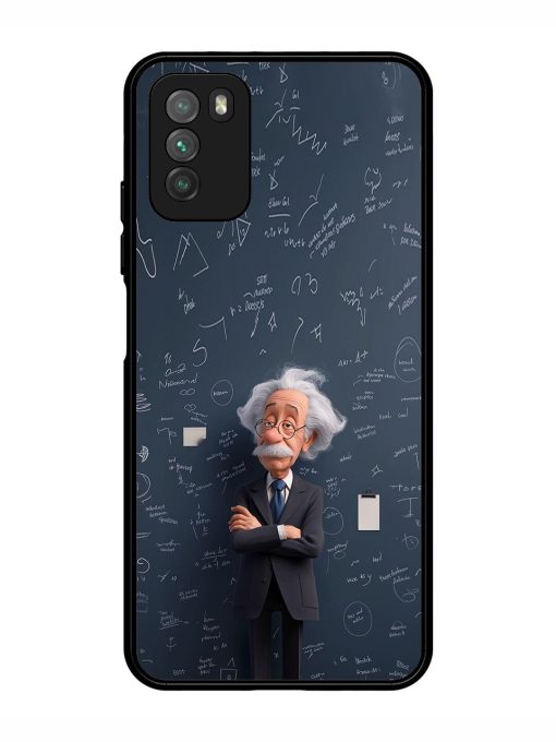 Albert Einstein Glossy Soft Edge Case for Poco M3