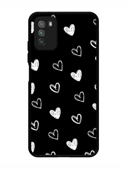 Scattered Hearts Glossy Soft Edge Case for Poco M3