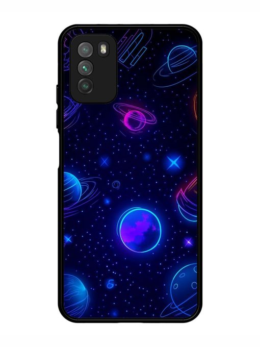 Neon Cosmos Glossy Soft Edge Case for Poco M3 Chachhi