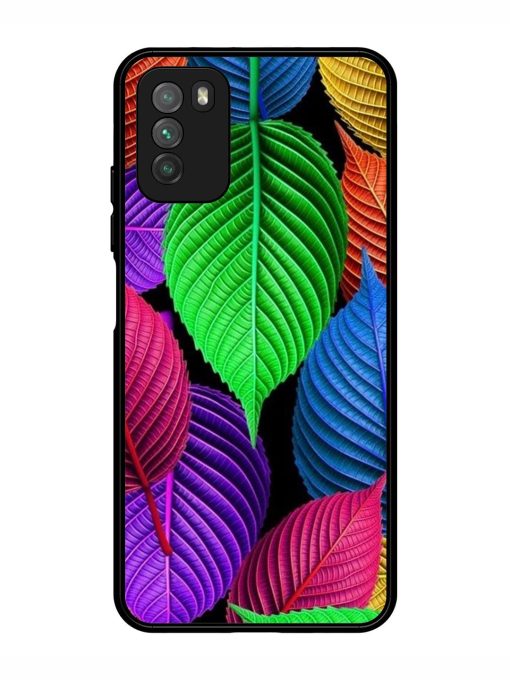 Rainbow Leaf Symphony Glossy Soft Edge Case for Poco M3