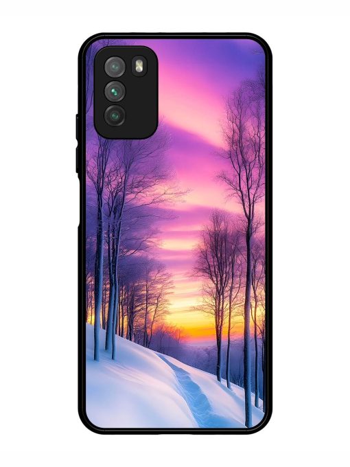 Winter'S Purple Haze Glossy Soft Edge Case for Poco M3 Chachhi