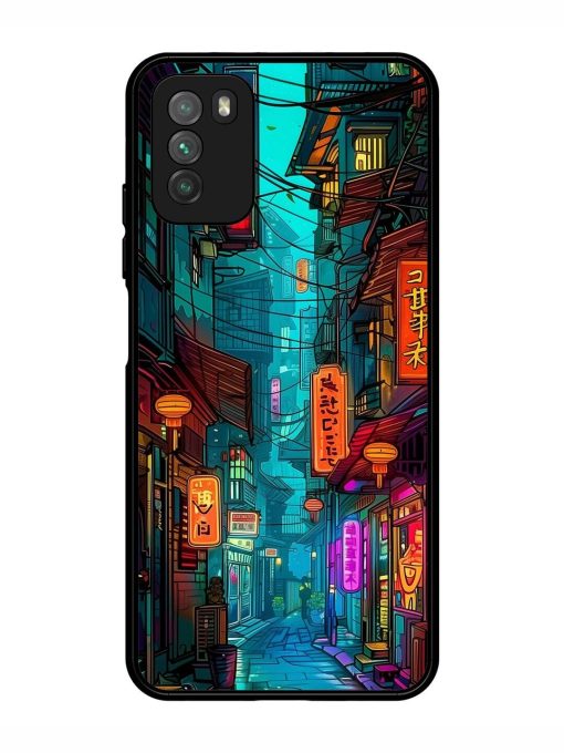 Neon Nightscape Glossy Soft Edge Case for Poco M3 Chachhi