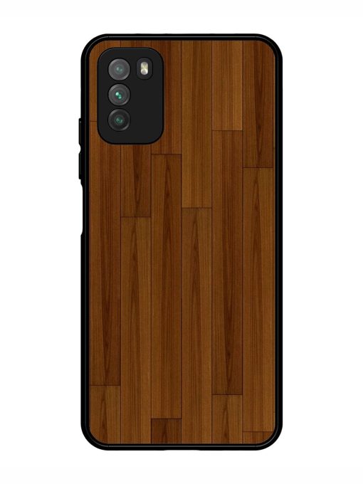 Warm Woodgrain Glossy Soft Edge Case for Poco M3 Chachhi