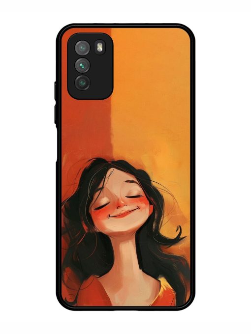 Neon Girl Glossy Soft Edge Case for Poco M3 Chachhi