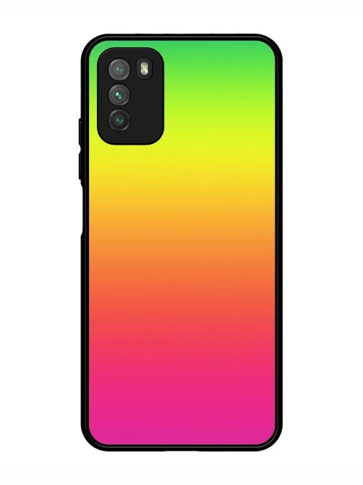 Rainbow Gradient Glossy Soft Edge Case for Poco M3 Chachhi