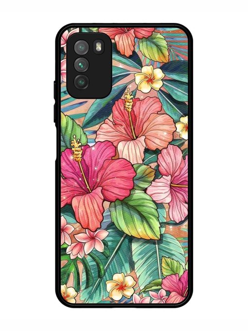 Tropical Tapestry Glossy Soft Edge Case for Poco M3 Chachhi