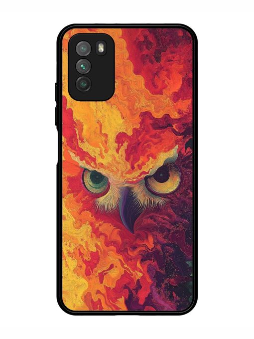 Fiery Owl Glossy Soft Edge Case for Poco M3 Chachhi