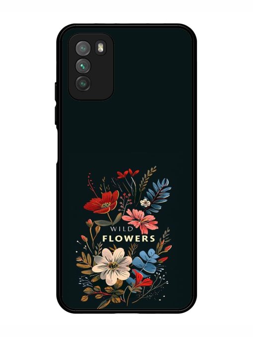 Dark Floral Glossy Soft Edge Case for Poco M3 Chachhi