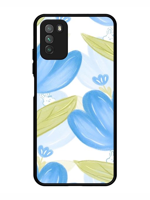 Bunny'S Blue Garden Glossy Soft Edge Case for Poco M3 Chachhi