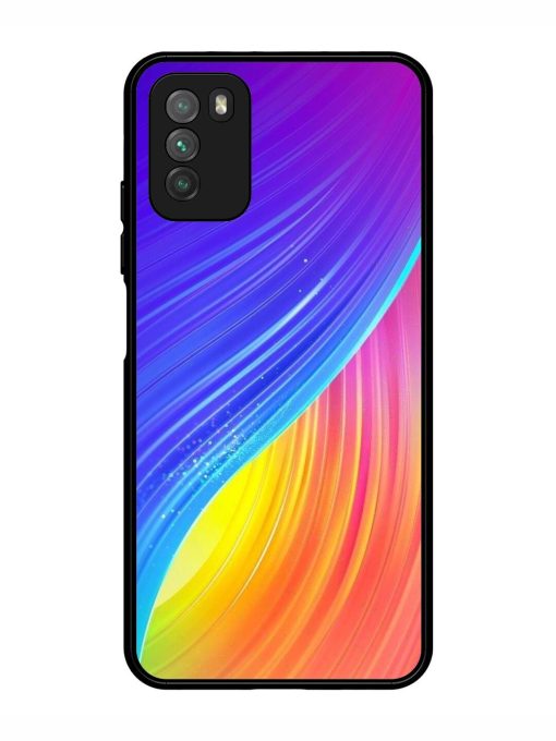 Neon Swirl Glossy Soft Edge Case for Poco M3 Chachhi