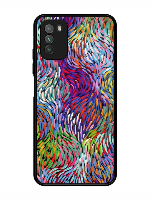 Vibrant Waves Glossy Soft Edge Case for Poco M3 Chachhi