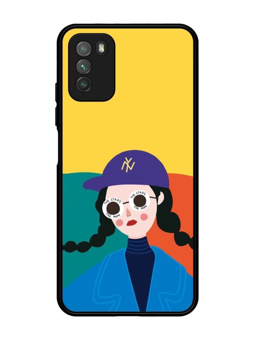 Starry-Eyed Girl Glossy Soft Edge Case for Poco M3 Chachhi