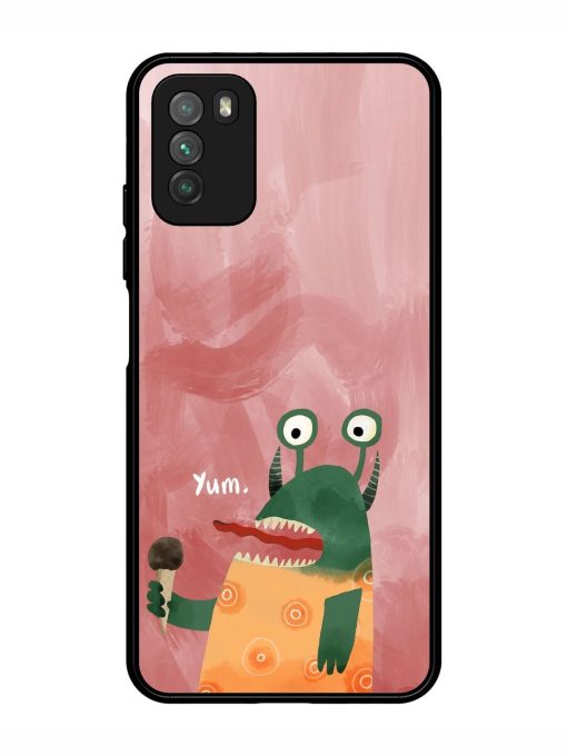 Hungry Monster Glossy Soft Edge Case for Poco M3 Chachhi