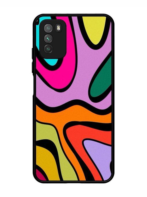 Groovy Swirls Glossy Soft Edge Case for Poco M3 Chachhi