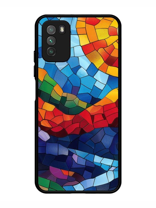 Mosaic Sunset Glossy Soft Edge Case for Poco M3 Chachhi