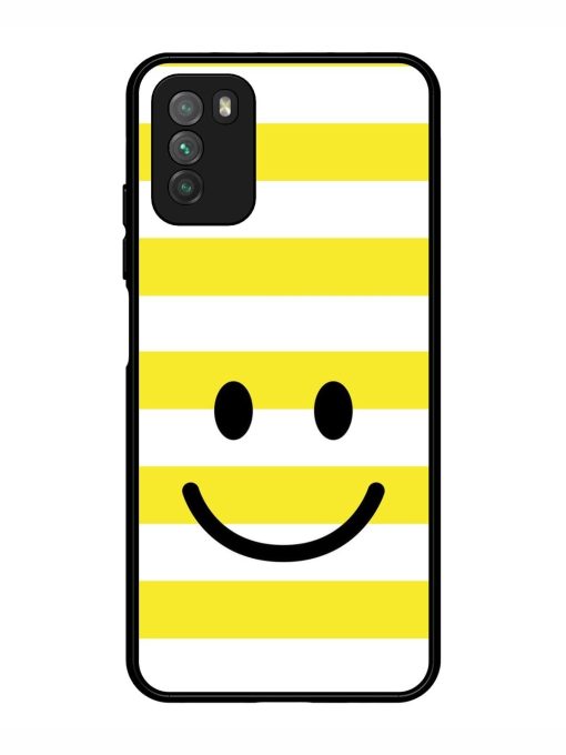 Smiling Stripes Glossy Soft Edge Case for Poco M3 Chachhi