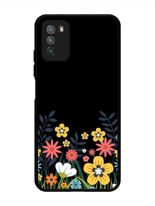 Floral Night Sky Glossy Soft Edge Case for Poco M3 Chachhi