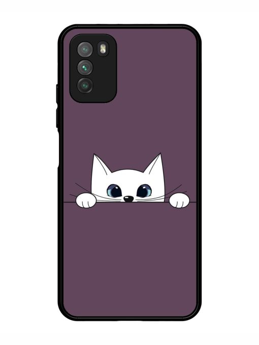 Peek-A-Boo Kitty Glossy Soft Edge Case for Poco M3 Chachhi