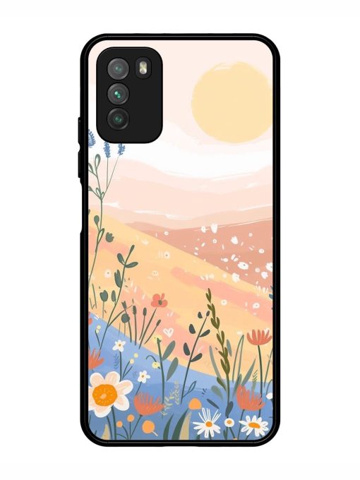 Golden Hour Blooms Glossy Soft Edge Case for Poco M3 Chachhi