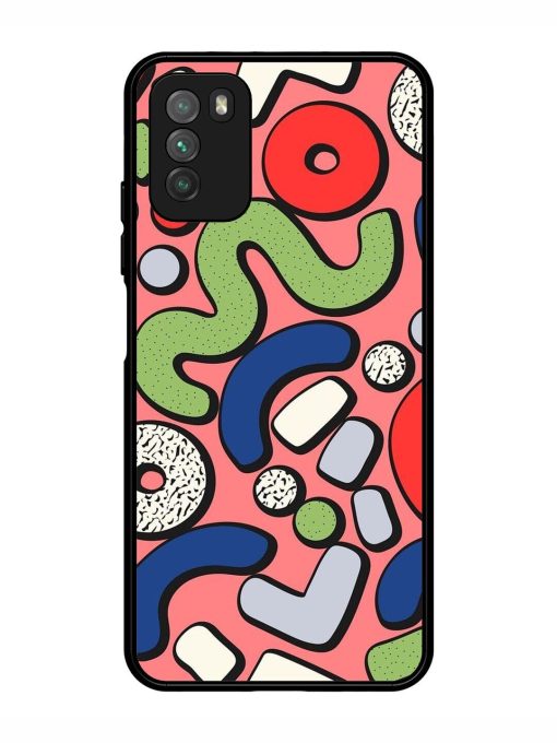 Groovy Geometric Shapes Glossy Soft Edge Case for Poco M3 Chachhi