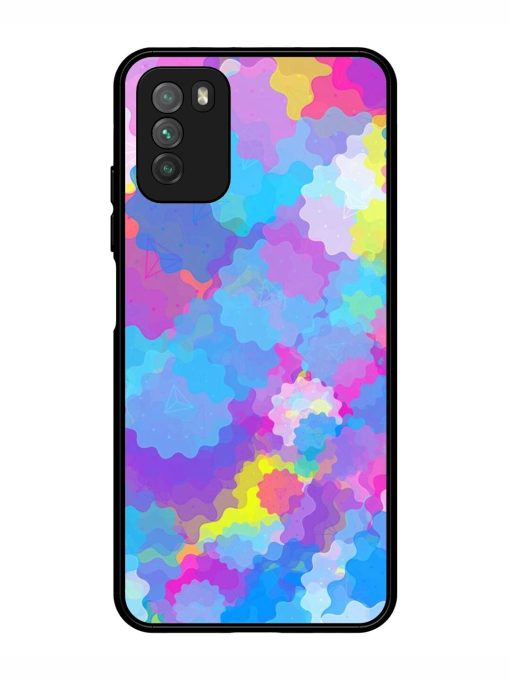 Psychedelic Cloud Burst Glossy Soft Edge Case for Poco M3 Chachhi