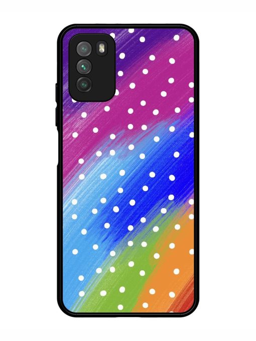 Rainbow Polka Dot Dream Glossy Soft Edge Case for Poco M3 Chachhi