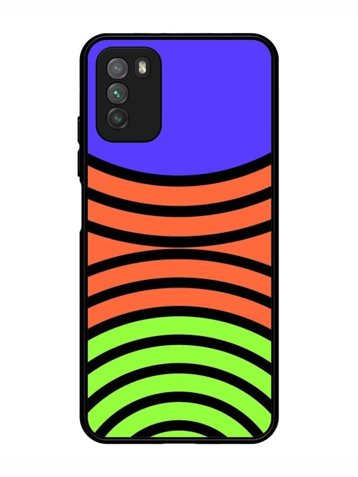 Psychedelic Stripe Symphony Glossy Soft Edge Case for Poco M3