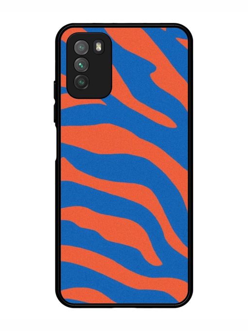 Zebra Stripes In Blue And Orange Glossy Soft Edge Case for Poco M3 Chachhi