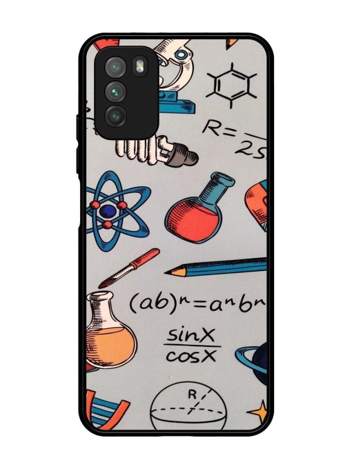 Science Doodle Delight Glossy Soft Edge Case for Poco M3 Chachhi