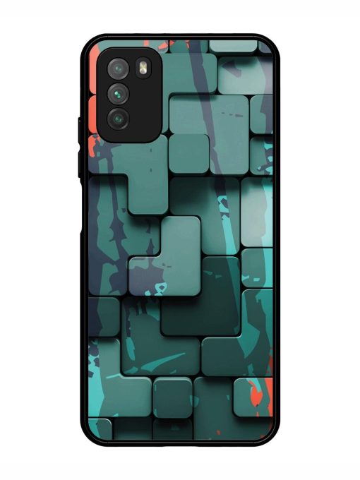 Abstract Geometric Mosaic Glossy Soft Edge Case for Poco M3 Chachhi