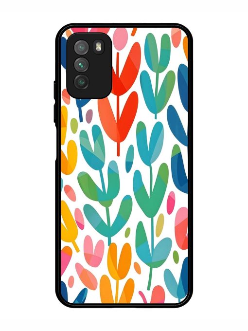 Rainbow Of Blooms Glossy Soft Edge Case for Poco M3 Chachhi