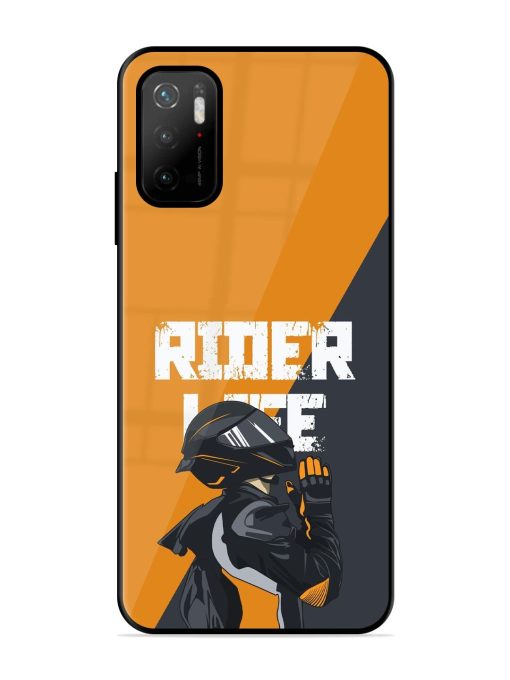 Ride Never Ends Glossy Soft Edge Case for Poco M3 Pro (5G) Chachhi