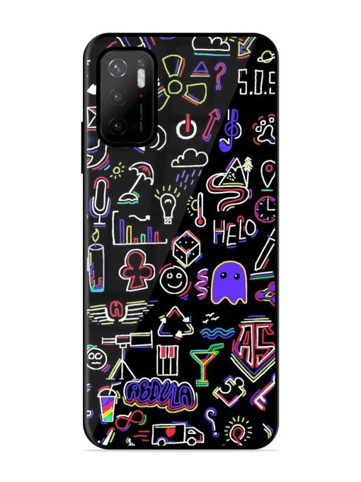 Neon Doodle Glossy Soft Edge Case for Poco M3 Pro (5G) Chachhi