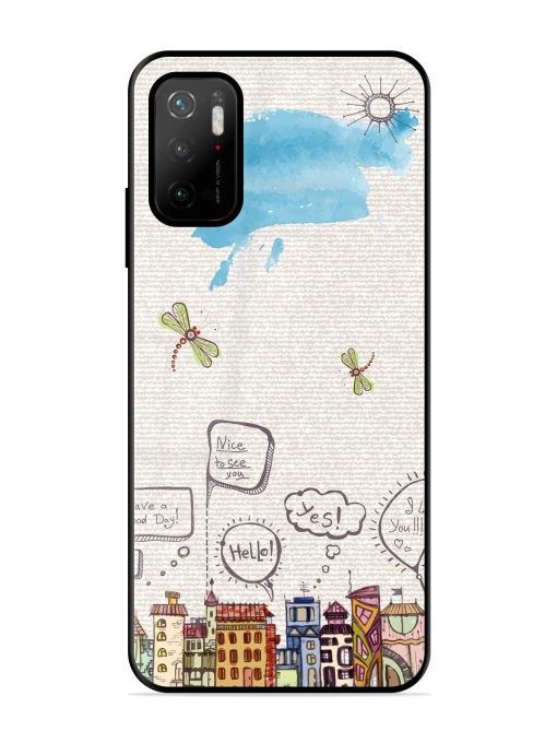 Doodle City Glossy Soft Edge Case for Poco M3 Pro (5G) Chachhi