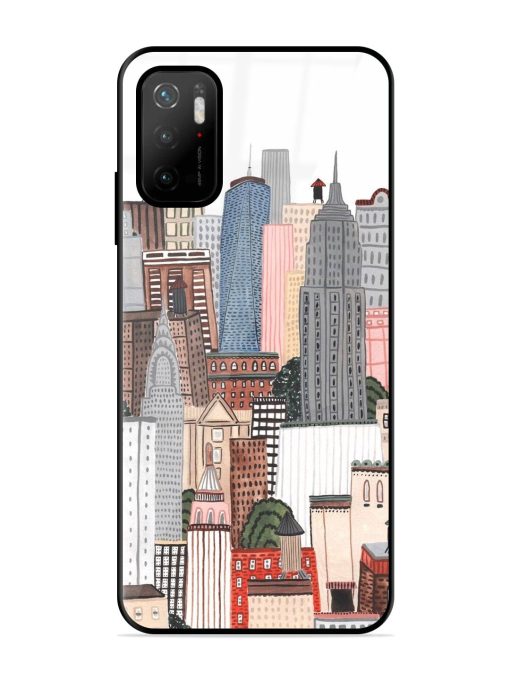 Cityscape Dreams Glossy Soft Edge Case for Poco M3 Pro (5G) Chachhi