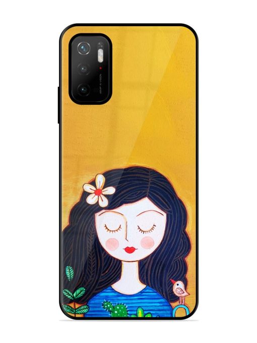 Girl Illustration Glossy Soft Edge Case for Poco M3 Pro (5G) Chachhi