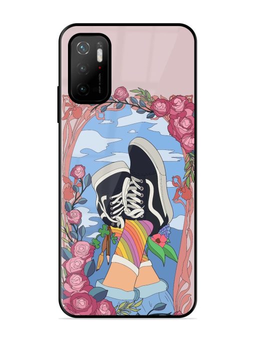 Floral Fantasy Glossy Soft Edge Case for Poco M3 Pro (5G) Chachhi